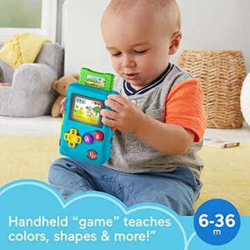 Fisher-Price Baby & Toddler Toy Laugh & Learn Lil’ Gamer, Pretend Video Game Learning Activity with Lights for Developmental Play Infants Ages 6+ Months