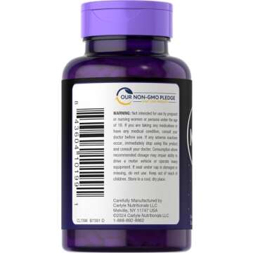 Carlyle Melatonin 12 mg Fast Dissolve 300 Tablets | Drug Free | Natural Berry Flavor | Vegetarian, Non-GMO, Gluten Free