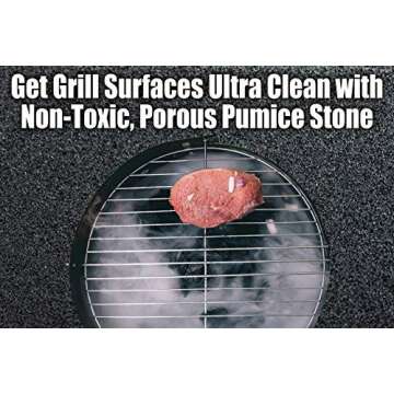 Heavy Duty Grill Cleaning Brick 1 Pack. Commercial Grade Pumice Stone Tool Cleans & Sanitizes Restaurant Flat Top Grills or Griddles. Remove Grease Stains and Dirt Without Harsh Chemicals or Abrasives