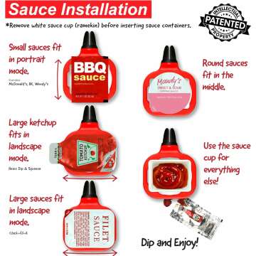 Saucemoto Dip Clip | An in-car sauce holder for ketchup and dipping sauces. As seen on Shark Tank (2 Pack, Black)