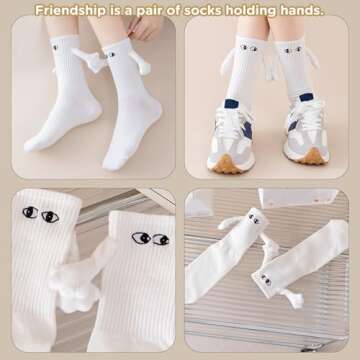 Unique Funny Socks for Couples & Friends - 2 Pairs