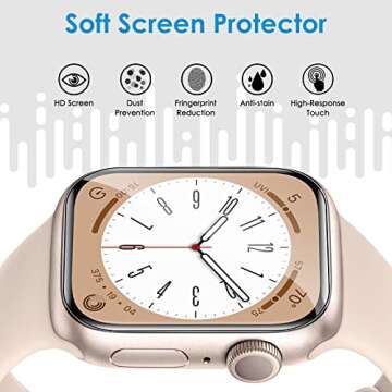 UniqueMe 6 Pack for Apple Watch Screen Protector 40mm, Apple Watch SE Series 6/5/4 Screen Protector [Upgrade Flexible Film] Anti-Scratch [Non-Bubbles] Soft HD TPU Clear Film for iWatch 40mm