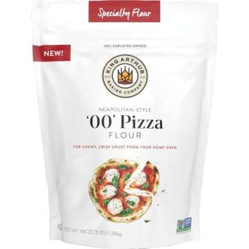 King Arthur 00 Pizza Flour: Premium Non-GMO American Wheat for Perfect Neapolitan-Style Crust - Finely Milled for Authentic Italian Pizza at Home - Ideal for Crispy, Chewy Pizzas (3 lbs)