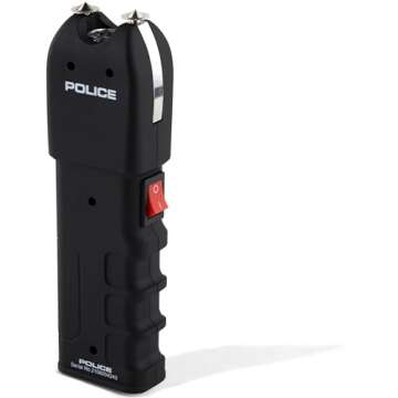 POLICE Stun Gun with LED Flashlight - 928 (Black)