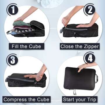 Bagail Compression Packing Cubes