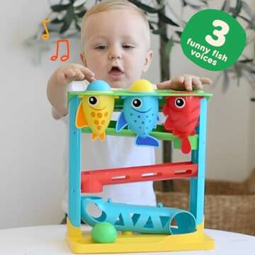 Move2Play, Feed The Fish | Interactive Baby & Toddler Toy | 1, 2+ Year Old Christmas Gift & Birthday Present