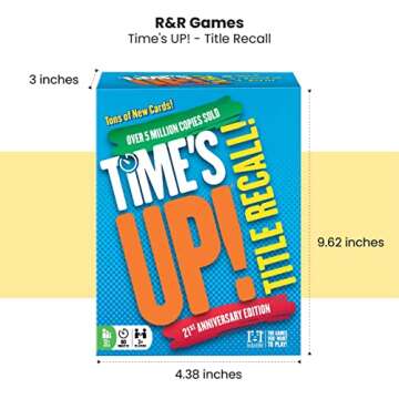 R&R Games Time’s Up!- Title Recall, Card Game, Charades Card Game