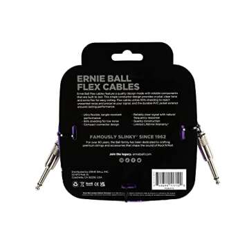 Ernie Ball Instrument Cable, Purple, 10 feet (P06415)