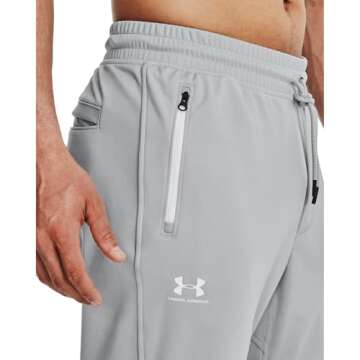 Under Armour Tricot Joggers for Men, Mod Gray X-Small