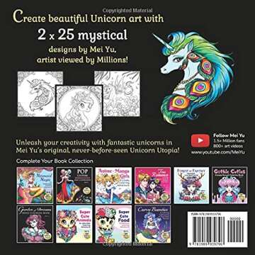 Unicorn Utopia: A Mystical Coloring Adventure: Unicorn Coloring Book with Cute, Pretty Coloring Pages filled with Fantasy & Mythical Designs of ... Fun (Mei Yu's Inspiring Coloring Books)