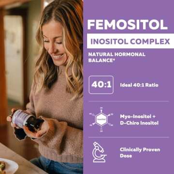 Inositol Supplement | Myo-Inositol & D-Chiro Inositol Complex - Clinically Validated 40:1 Ratio (Vitamin B8)| Hormonal Balance & Healthy Ovarian Function Support (90 Capsules – 30 Servings)