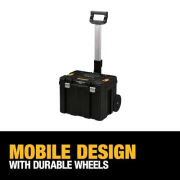 DEWALT Tool Box with Wheels, TSTAK, Deep Box With Wheels (DWST17820)