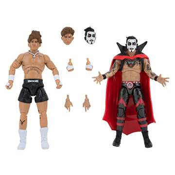 All Elite Wrestling Unrivaled Hook and Danhausen Two Pack - Two 6-Inch Figures with Alternate Hands, Heads, and Entrance Accessories - (Amazon Exclusive)