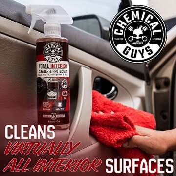 Chemical Guys SPI22516 Total Interior Cleaner & Protectant (Safe on Dash, Leather, Vinyl, Plastics, Trim, Glass, Fabric & More), 16 Fl Oz (Pack of 1) (Black Cherry Scent)