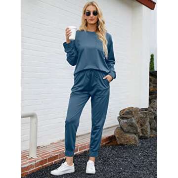 Bofell Women's Blue Sweatsuits – 2023 Workout Fashion