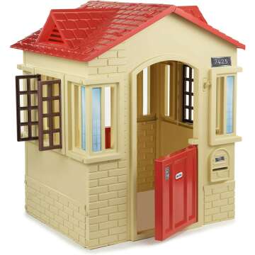 Little Tikes Cape Cottage Playhouse: Fun & Durable Outdoor Play - Tan