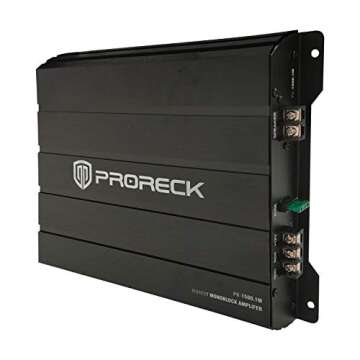 PRORECK PR-122M 1500W Dual 12" Car Subwoofer Enclosure Audio with Subwoofer，Mono Block Amplifier and Wiring Installation Kit