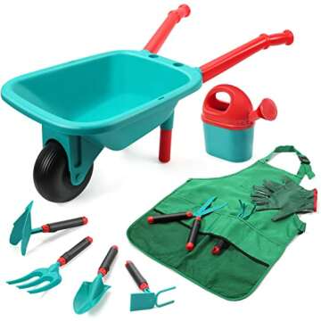 CUTE STONE Gardening Tool Set for Kids - Safe & Fun