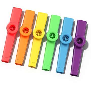 MUSCELL 36PCS Plastic Kazoo Bulk - Multi Colors, Party Favors, Operation Christmas Child Bulk Items, Kazoos Musical Instruments for Music Classroom and Events