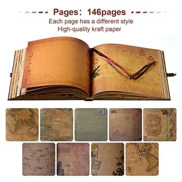 Retro Scrapbook Diary for Couples - 146 Pages