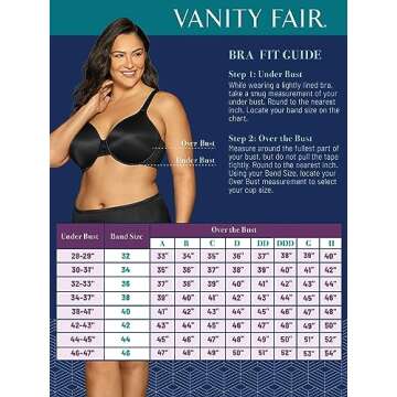 Vanity Fair Women's Beauty Back Smoothing Bra, Minimizes Bust Line up to 1.5", Non Padded Cups up to H, Damask Neutral, 32DDD