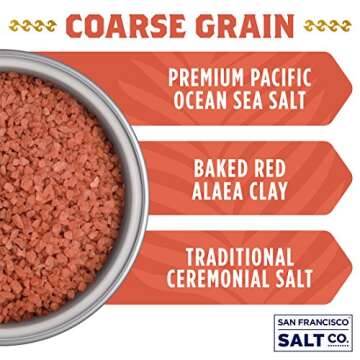 Bath Red Alaea Hawaiian Sea Salt - 2 lb. Bag Coarse Grain by San Francisco Salt Company