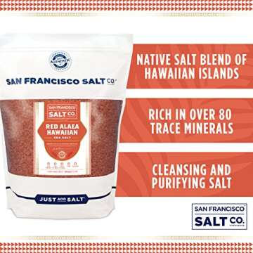 Bath Red Alaea Hawaiian Sea Salt - 2 lb. Bag Coarse Grain by San Francisco Salt Company