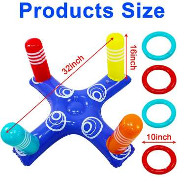 Inflatable Pool Ring Toss Game