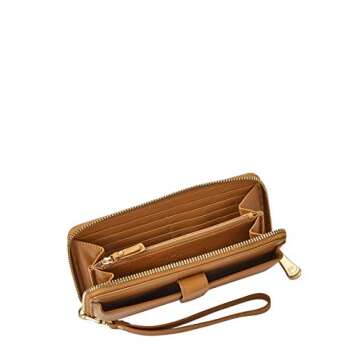 GiGi New York Handcrafted Womens Leather Camel City Wallet