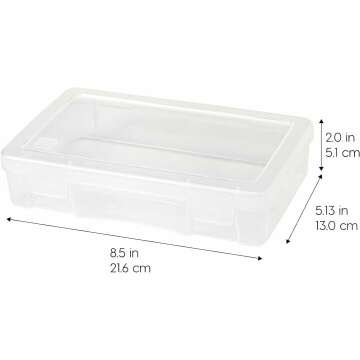 Clear Pencil Case Box Set - 10-Pack for Art Supplies