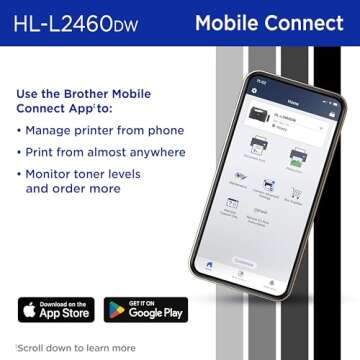 Brother HL-L2460DW Monochrome Laser Printer - Mobile Ready