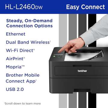 Brother HL-L2460DW Monochrome Laser Printer - Mobile Ready