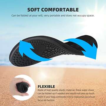 Water Shoes for Women Men Cruise Essentials Quick-Dry Aqua Socks Swim Beach Barefoot Yoga Exercise Wear Sport Accessories Pool Camping Must Haves Adult Youth Size 3-4 Women/2-3 Men