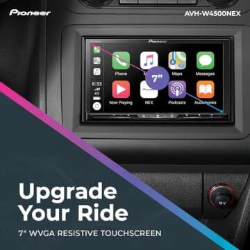 Pioneer AVH-W4500NEX Digital Multimedia Receiver - Wireless Apple CarPlay and Android Auto, 6.94" Resistive Touchscreen, Double-DIN, Built-In Bluetooth, Amazon Alexa via App, Backup Camera Compatible