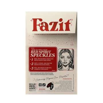 Fazit Makeup Patches - Face Makeup Patches - Beauty Face Makeup - Red Speckles - Waterproof Red Speckles - Temporary Face Red Speckles For Women - 6 count