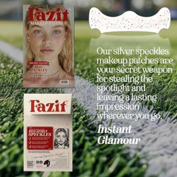 Fazit Makeup Patches - Face Makeup Patches - Beauty Face Makeup - Red Speckles - Waterproof Red Speckles - Temporary Face Red Speckles For Women - 6 count