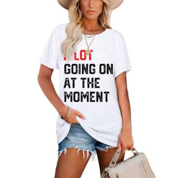 A Lot Going On at The Moment Shirt,Country Music Nashville Country Concert Outfits (Red-XS)