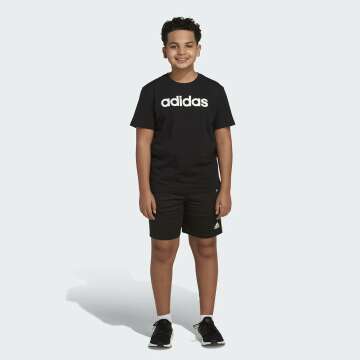 adidas Boys' Performance Logo Tee - Cool Short Sleeve Shirt