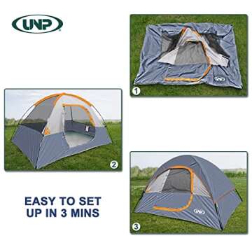 Camping Tent 2 Person, Waterproof Windproof Tent with Rainfly Easy Set up-Portable Dome Tents for Camping