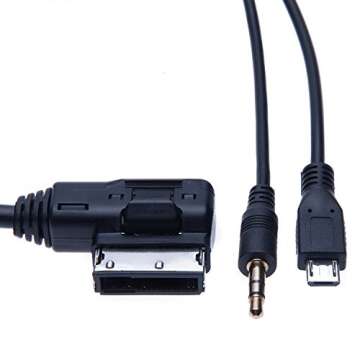 3.5mm AUX Adapter Input AMI MIP MIC MMI Music Interface Cable Cord for Mercedes Benz C63, E200L, B, C, E, S, ML, GL, R, W to HTC ONE, Huawei P10, Samsung Galaxy A7, S6 S7, Sony Xperia X, Nokia 3 5 6