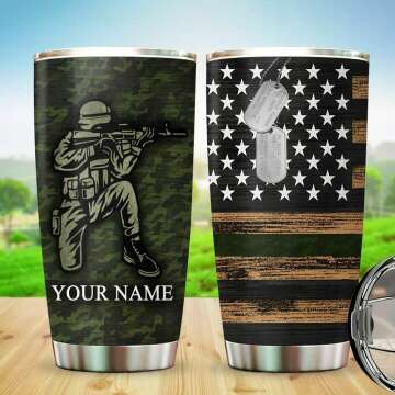 Personalized US Army Tumbler