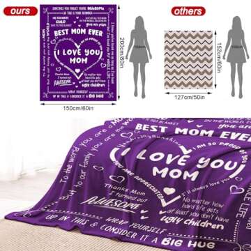 Best Gifts for Mom - Cozy 80"x60" Throw Blanket