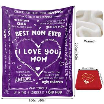 Best Gifts for Mom - Cozy 80"x60" Throw Blanket