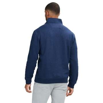 IZOD Men's Advantage Performance Quarter Zip Pullover - Navy Blazer Comfort