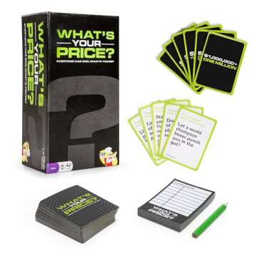 What's Your Price? The Game - Would You Rather Scenarios - 4-10 Player Card Game - Party Games - Family Games - Fun Games - Board Games for Adults & Teens