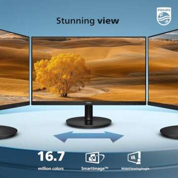 PHILIPS 22 Inch Thin Full HD Monitor for Stunning Clarity