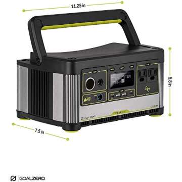 Goal Zero Yeti Portable Power Station - Yeti 500X w/ 497 Watt Hours Battery Capacity, USB Ports & AC Inverter - Rechargeable Solar Generator for Camping, Travel, Outdoor Events, (5th Gen)