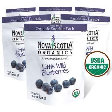 Nova Scotia Organics Freeze Dried Wild Blueberries Snacker Pack (6 x 21g)