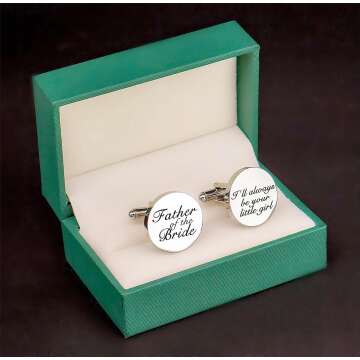 Custom Cufflinks & Tie Clip Set for Weddings