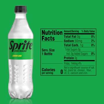 Sprite Zero Sugar Lemon Lime Diet Soda, 6 Pack - Refreshing